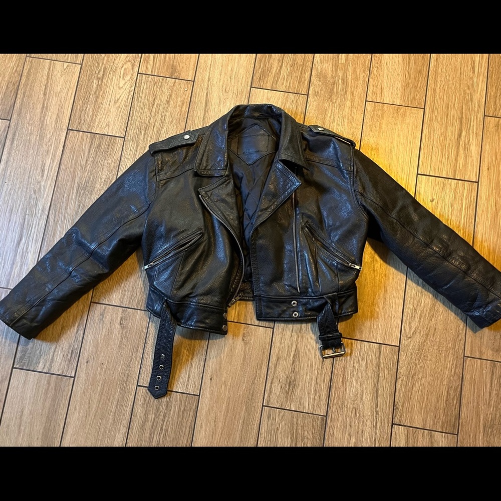 Moto leather jacket